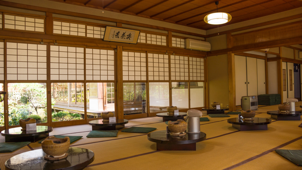Interior of the Yudofu Restaurant at Ryoanji Zen Temple, Kyoto, Japan
