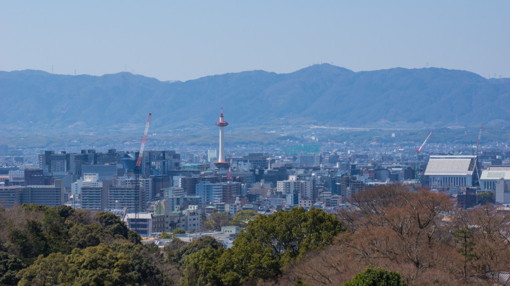 view of Kyoto Tower from Kiyomizudera, Kyoto, Japan | cultivatorkitchen.com