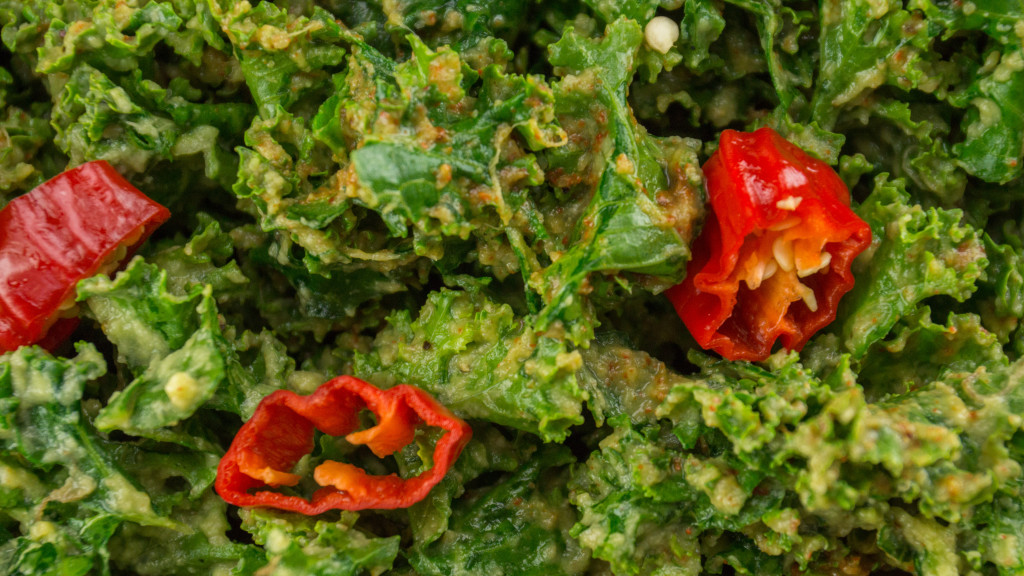 Massaged Kale Salad with avocado & lime | cultivatorkitchen.com #vegan #recipe