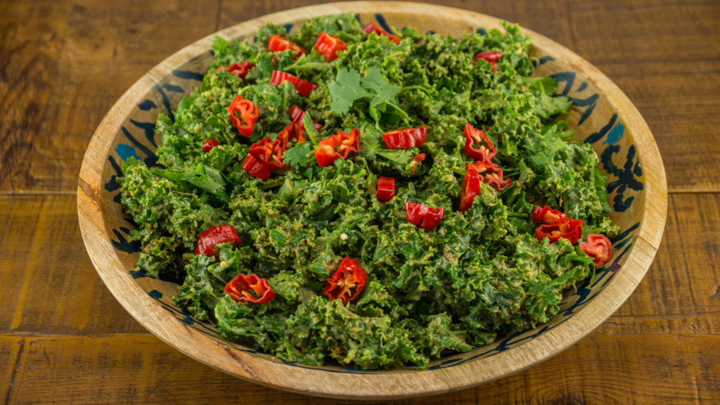 Massaged Kale Salad with avocado & lime | cultivatorkitchen.com #vegan #recipe