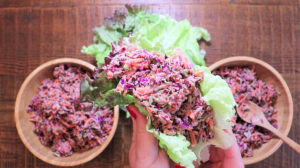 Rainbow Slaw Lettuce Wraps! Low Fat Raw Vegan | Cultivator Kitchen