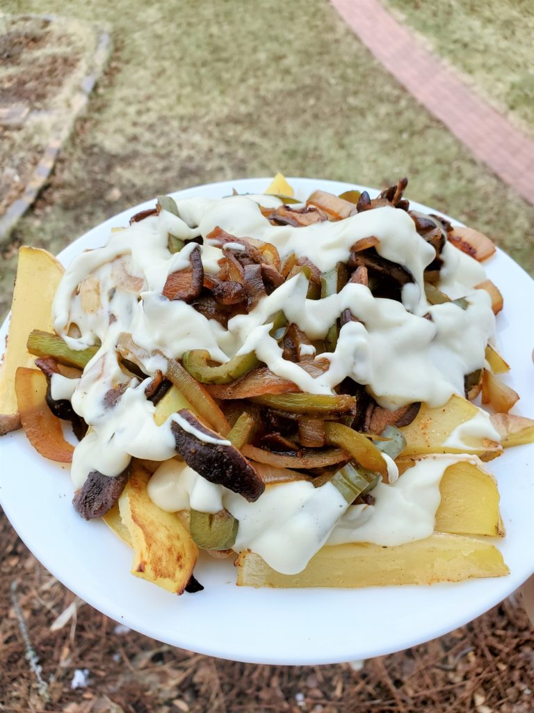 Philly Cheese Fries! Oil-Free & Vegan | CultivatorKitchen.com