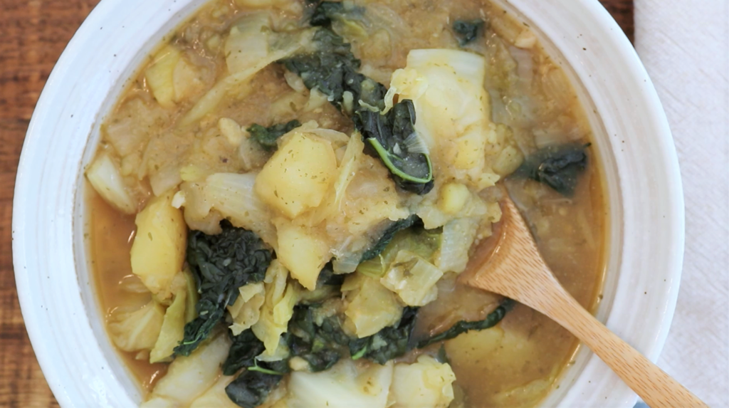 Instant Pot Cabbage Potato Kale Stew 🍲 Oil-Free & Vegan | CultivatorKitchen.com